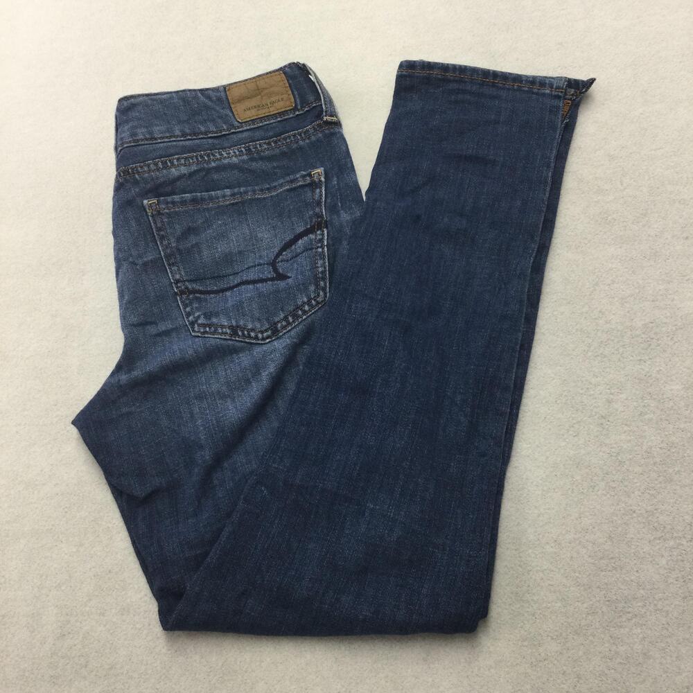 American Eagle Outfitters Tomgirl Boyfriend Jeans Womens 0 Blue Med Wash 29x29.5